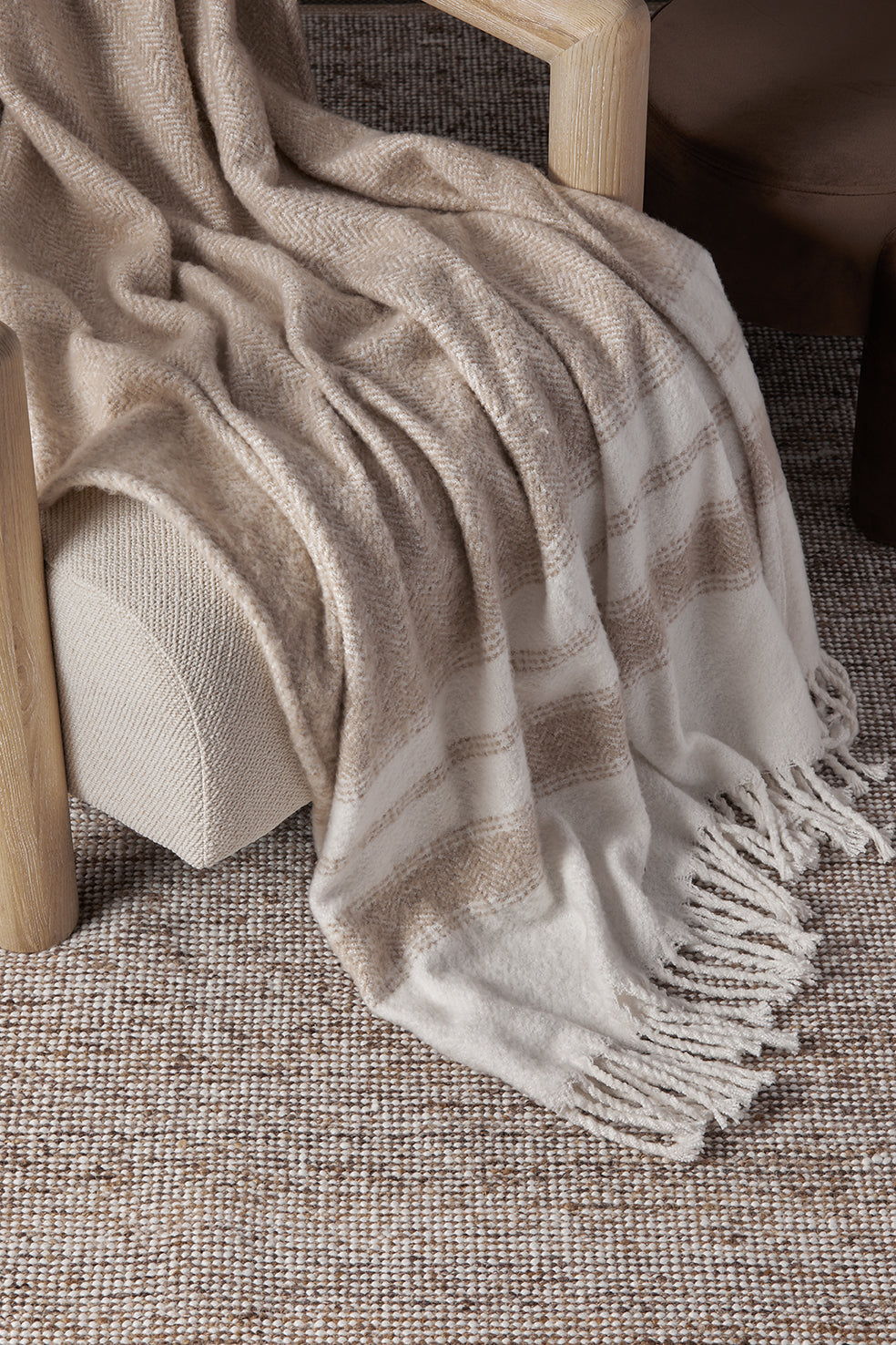 Marai Woven Throw 130x170cm Sand Multi