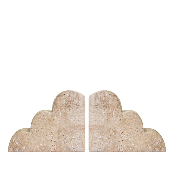 Maria Set of 2 Bookends 12.5x5x15cm Travertine Marble