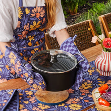 Load image into Gallery viewer, Millie Apron 83x68cm Dusty Blue Multi