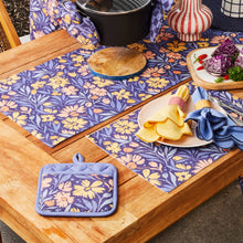 Load image into Gallery viewer, Millie Pot Holder 2pk 21x21cm Dusty Blue Multi