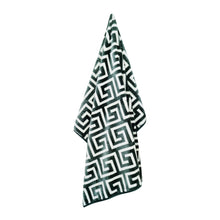 Load image into Gallery viewer, Mink Blanket 800GSM King Greek Key Design Green
