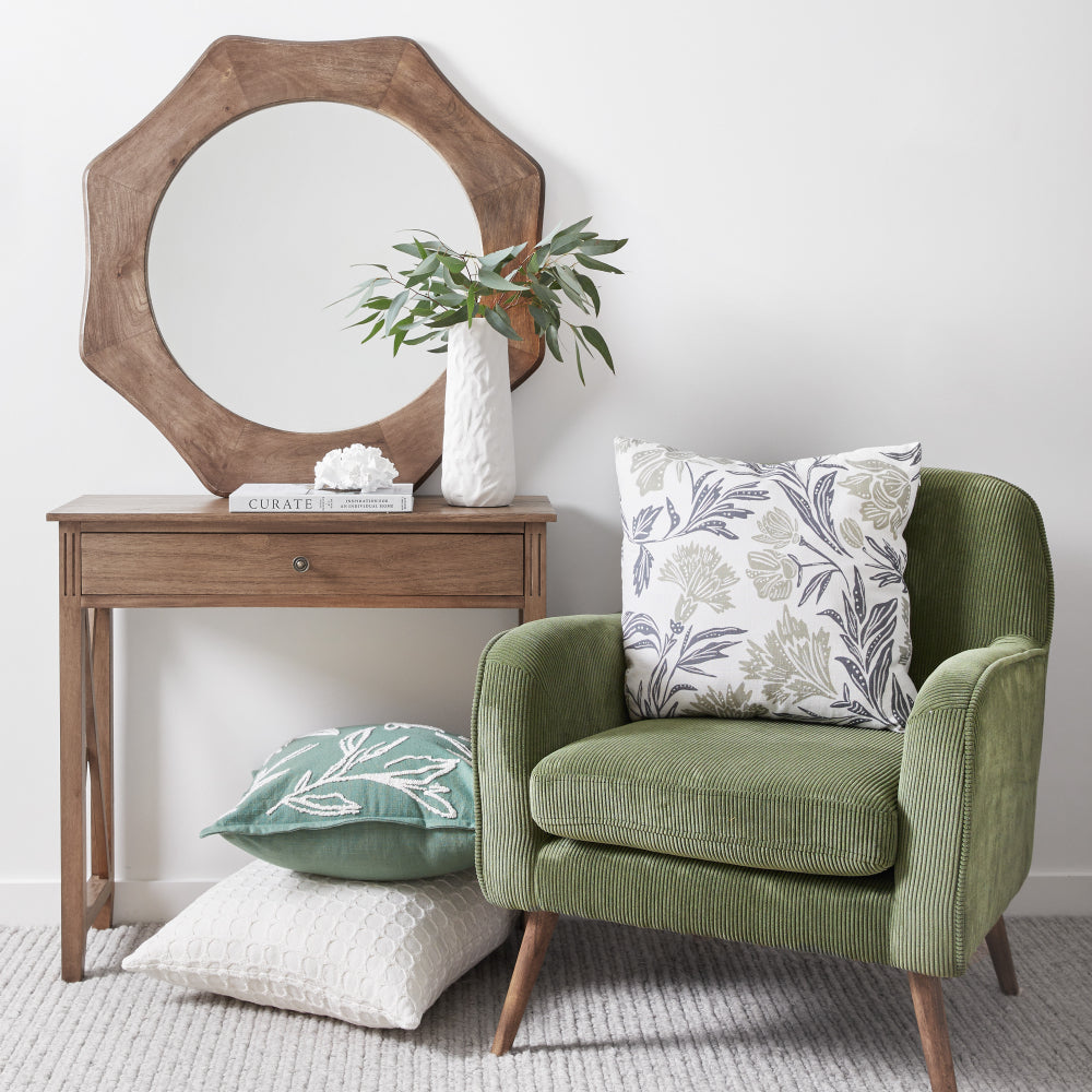 Nicole Mirror Round 80cm Natural