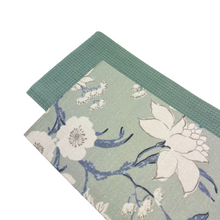 Load image into Gallery viewer, Nordhem 2 Pack Tea Towels 50x70x0.2cm Blue Grey Floral Multi