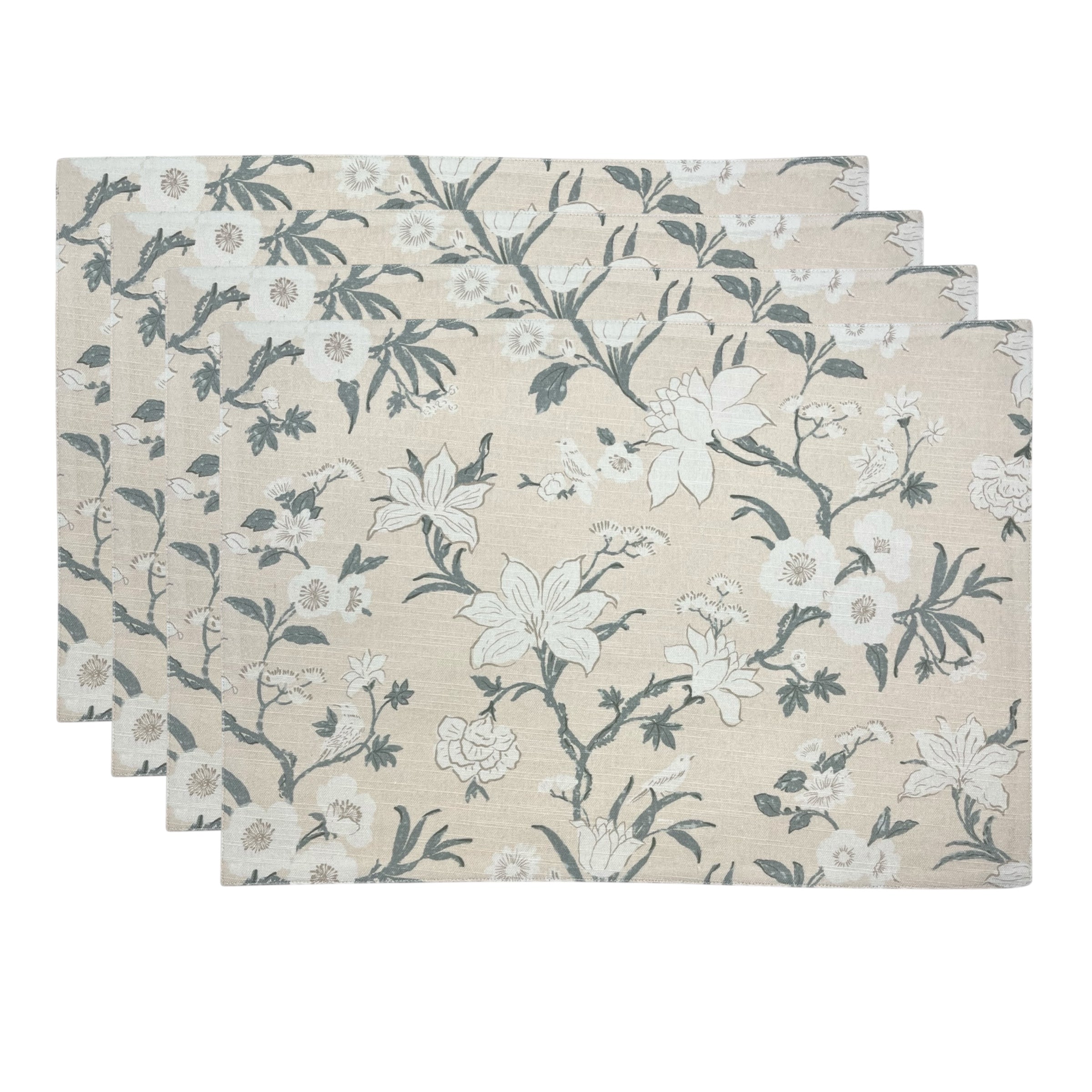 Nordhem Placemat Set of 4 33x48x0.2cm Warm Beige Floral Multi