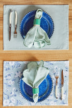 Load image into Gallery viewer, Nordhem Placemat Set of 4 33x48x0.2cm Blue Grey Floral Multi