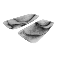 Load image into Gallery viewer, Orion Set of 2 Rectangular Trays 23x12.5x3.5cm Grey Stone Matt