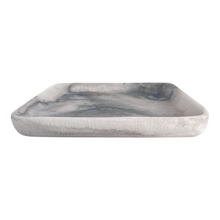Load image into Gallery viewer, Orion Set of 2 Square Trays 20x20x2.5cm Grey Stone Matt