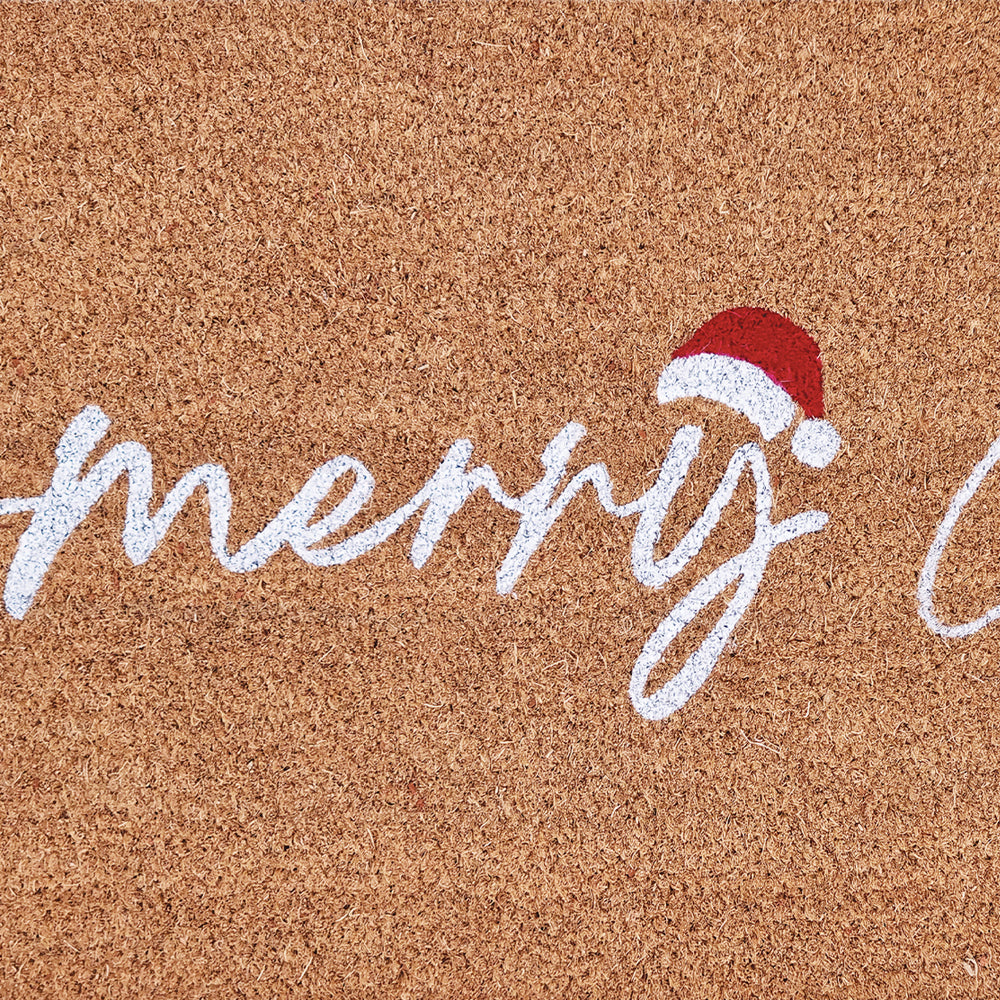 PVC Backed Coir Mat 40x120x1.5cm Merry Christmas