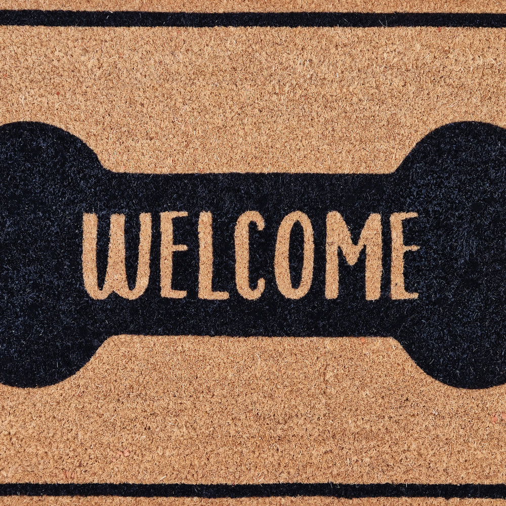 PVC Backed Coir Mat 45x75cm Dog Welcome