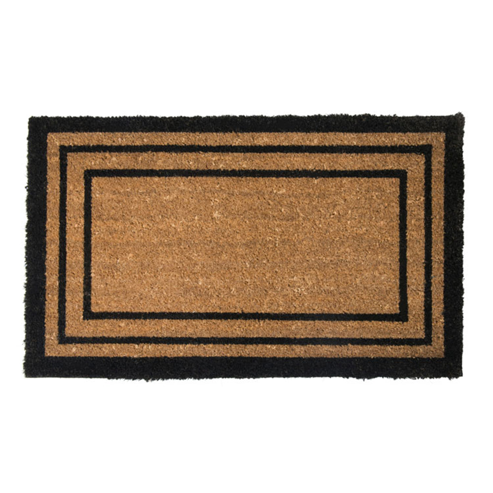 PVC Backed Coir Printed Mat 45x75x1.5cm Rectangular Lines