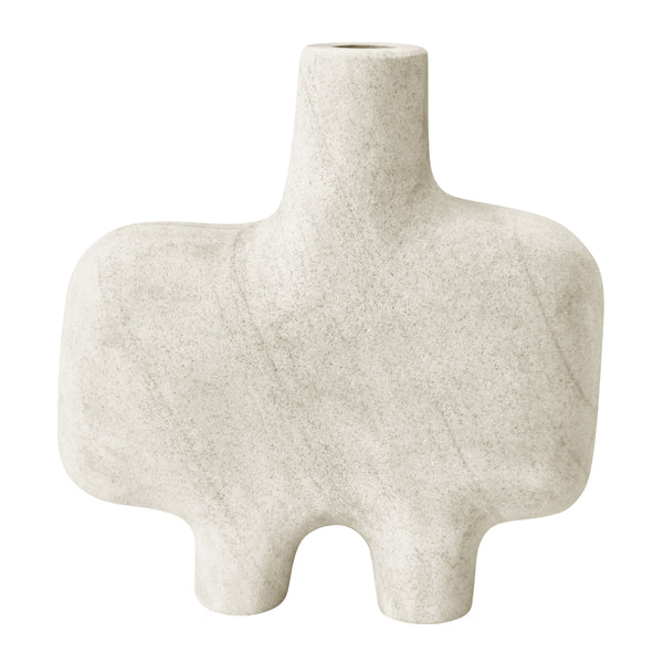 Pamela Irregular Vase 20x7.5x25cm Cream