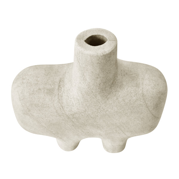 Pamela Irregular Vase 20x7.5x25cm Cream