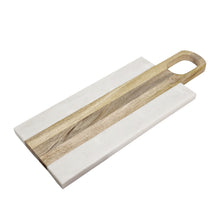 Load image into Gallery viewer, Percy Serving Board Rectangle 42x16cm Marble & Natural