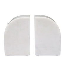 Load image into Gallery viewer, Percy Set of 2 Book Ends Curved 14.5x9.5x6cm Marble