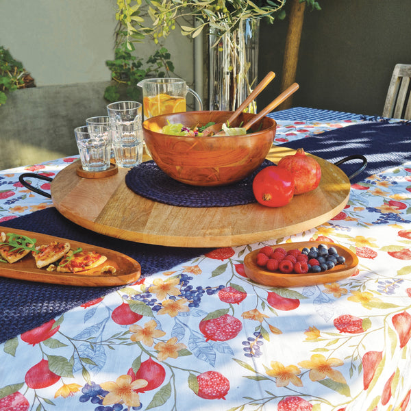 Pomegranate Tablecloth 150x250cm White