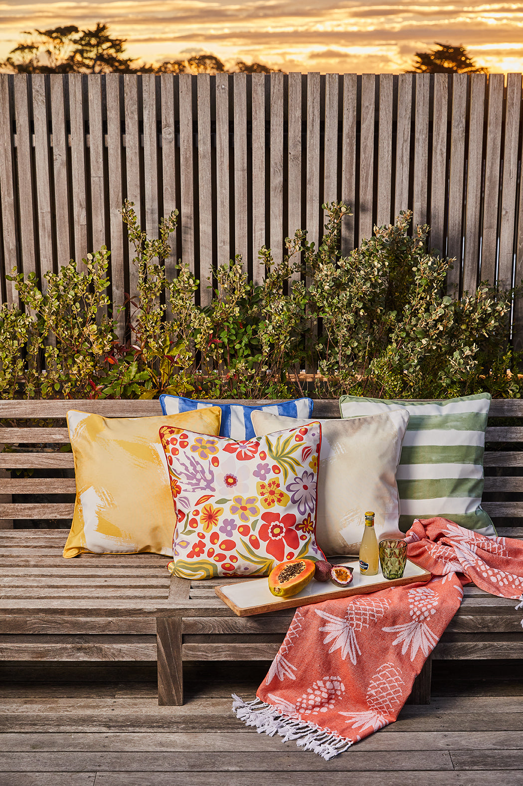 Positano Outdoor Cushion 50x50x12cm Olive