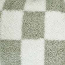 Load image into Gallery viewer, Printed Sherpa Throw 210GSM Checkered 180x200cm Green Mist
