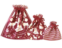 Load image into Gallery viewer, Scandi Yule Christmas Gift Bags 3pk 60x80x1.5cm Red Multi