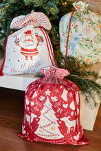 Load image into Gallery viewer, Scandi Yule Santa Sack 60x80x1.5cm Red Multi