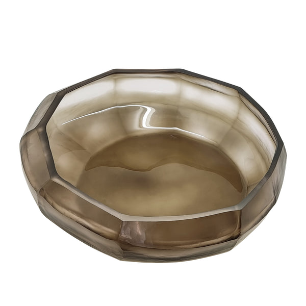 Sebastion Glass Bowl 39x11.5cm Smoke