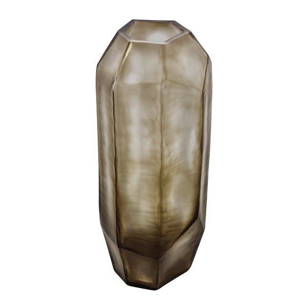 Sebastion Tall Glass Vase 17x42cm Smoke