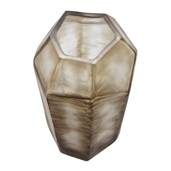 Sebastion Tall Glass Vase 17x42cm Smoke