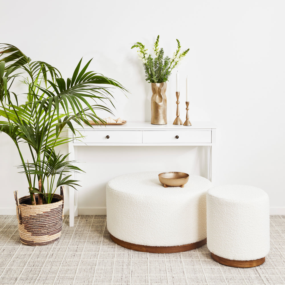 Senora Ottoman 80x80x41cm Ivory