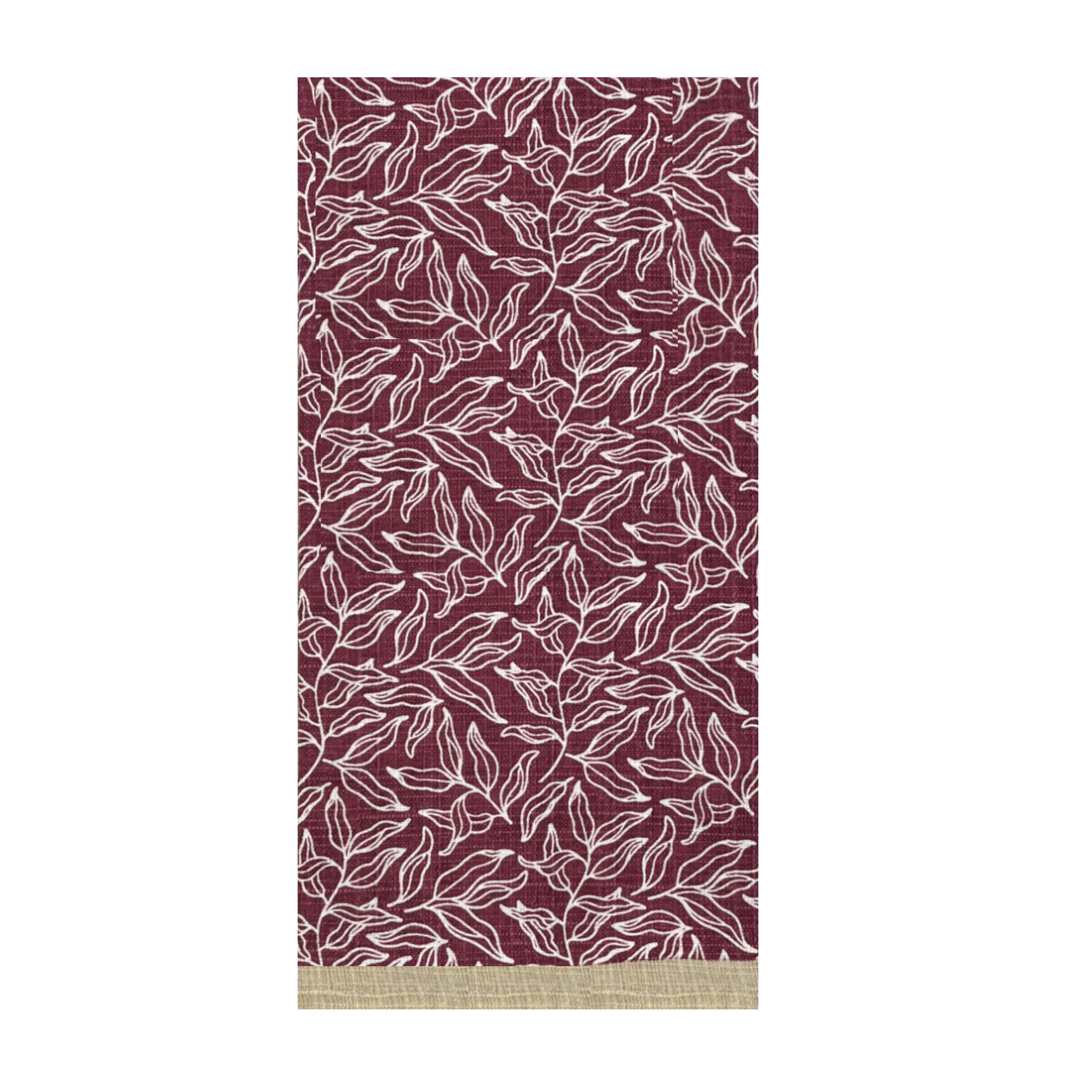 Serenity 2pk Tea Towel 50x70x2cm Burgundy
