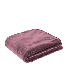 Load image into Gallery viewer, Solid Faux Mink Blanket 600gsm 220x240cm Grape

