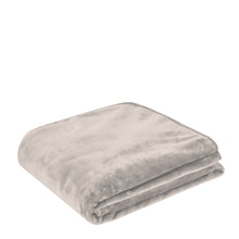 Load image into Gallery viewer, Solid Faux Mink Blanket 600gsm 220x240cm Grey Beige
