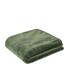 Load image into Gallery viewer, Solid Faux Mink Blanket 600gsm 220x240cm Sea Kelp

