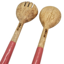 Load image into Gallery viewer, Stella Salad Servers 30x7cm Bubblegum & Natural