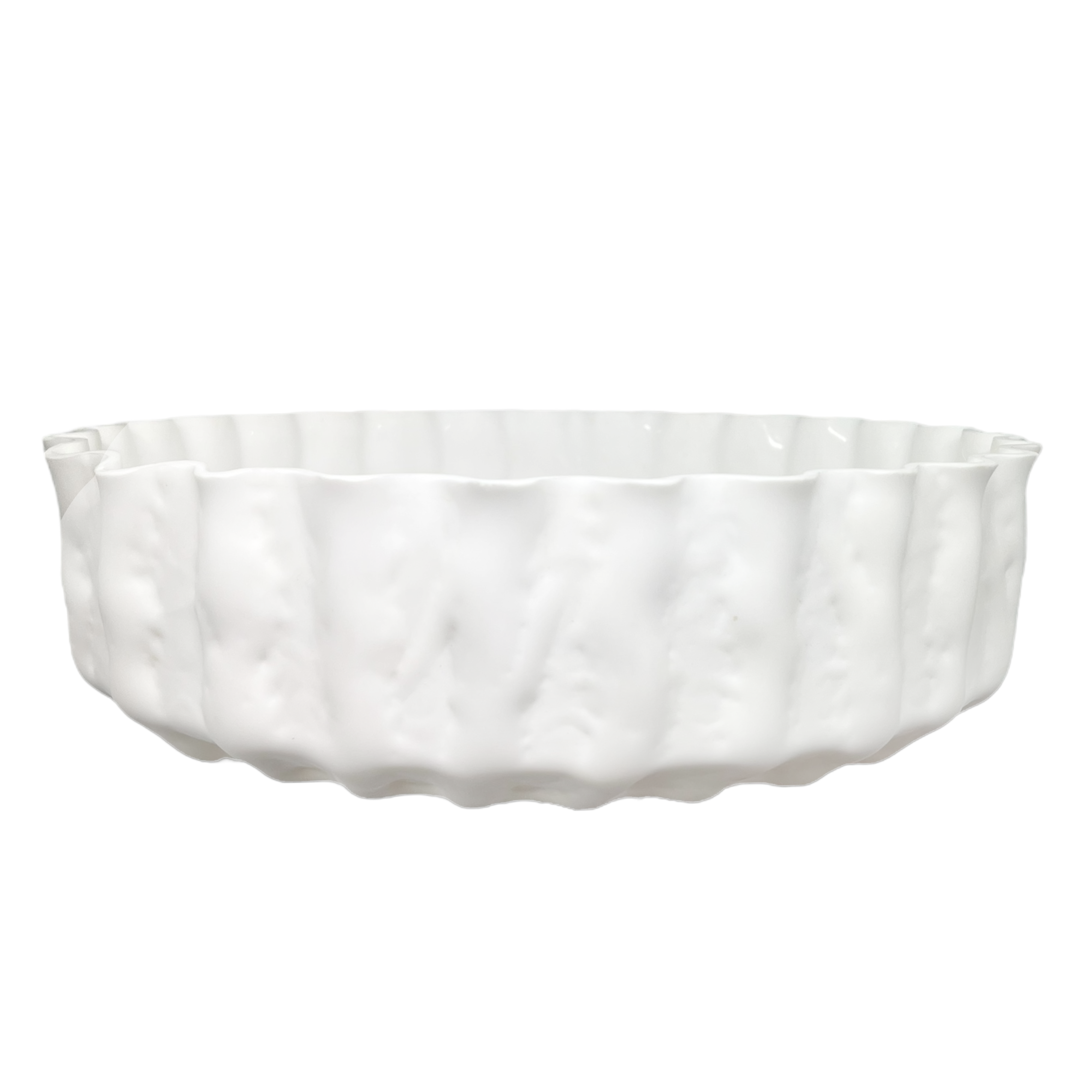 Tidal Glass Bowl Large 30x30x8.5cm Cream