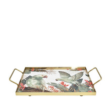 Load image into Gallery viewer, Tropical Rectangle Tray Medium 33x26x2.5cm Gold

