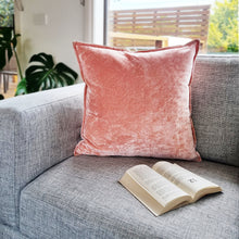 Load image into Gallery viewer, Veronica Cotton Velvet Cushion 50x50cm Blush