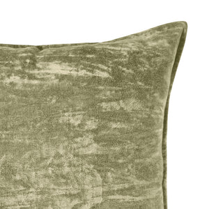 Veronica Cotton Velvet Cushion 50x50cm Green Mist