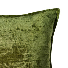 Load image into Gallery viewer, Veronica Cotton Velvet Cushion 50x50cm Olive
