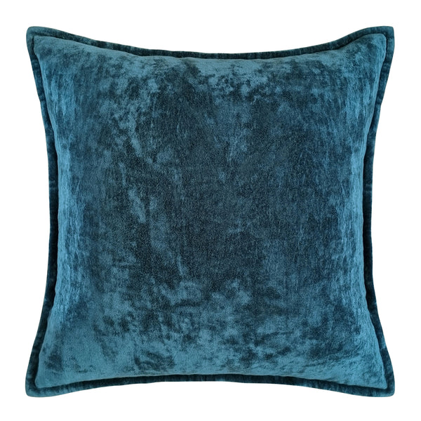 Veronica Cotton Velvet Cushion 50x50cm Steel Blue