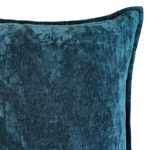 Veronica Cotton Velvet Cushion 50x50cm Steel Blue