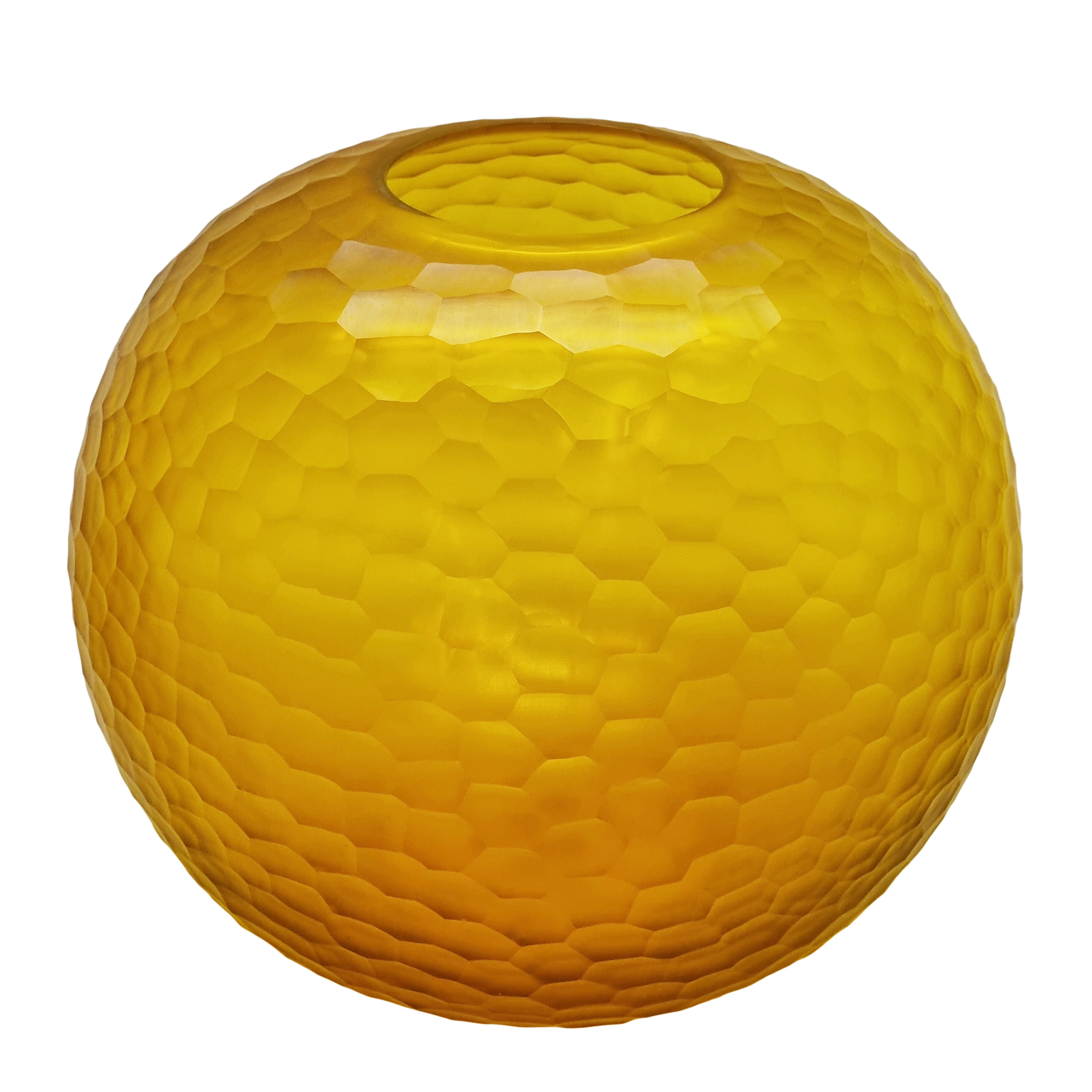 Victoria Round Glass Vase 34x29.5cm Amber