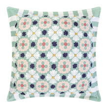 Load image into Gallery viewer, Zoe Cushion 50x50cm Peppermint & White Multi