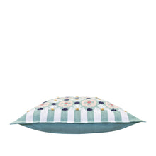 Load image into Gallery viewer, Zoe Cushion 50x50cm Peppermint & White Multi