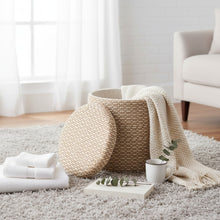 Load image into Gallery viewer, Renee Storage Ottoman 40x40x45cm Natural