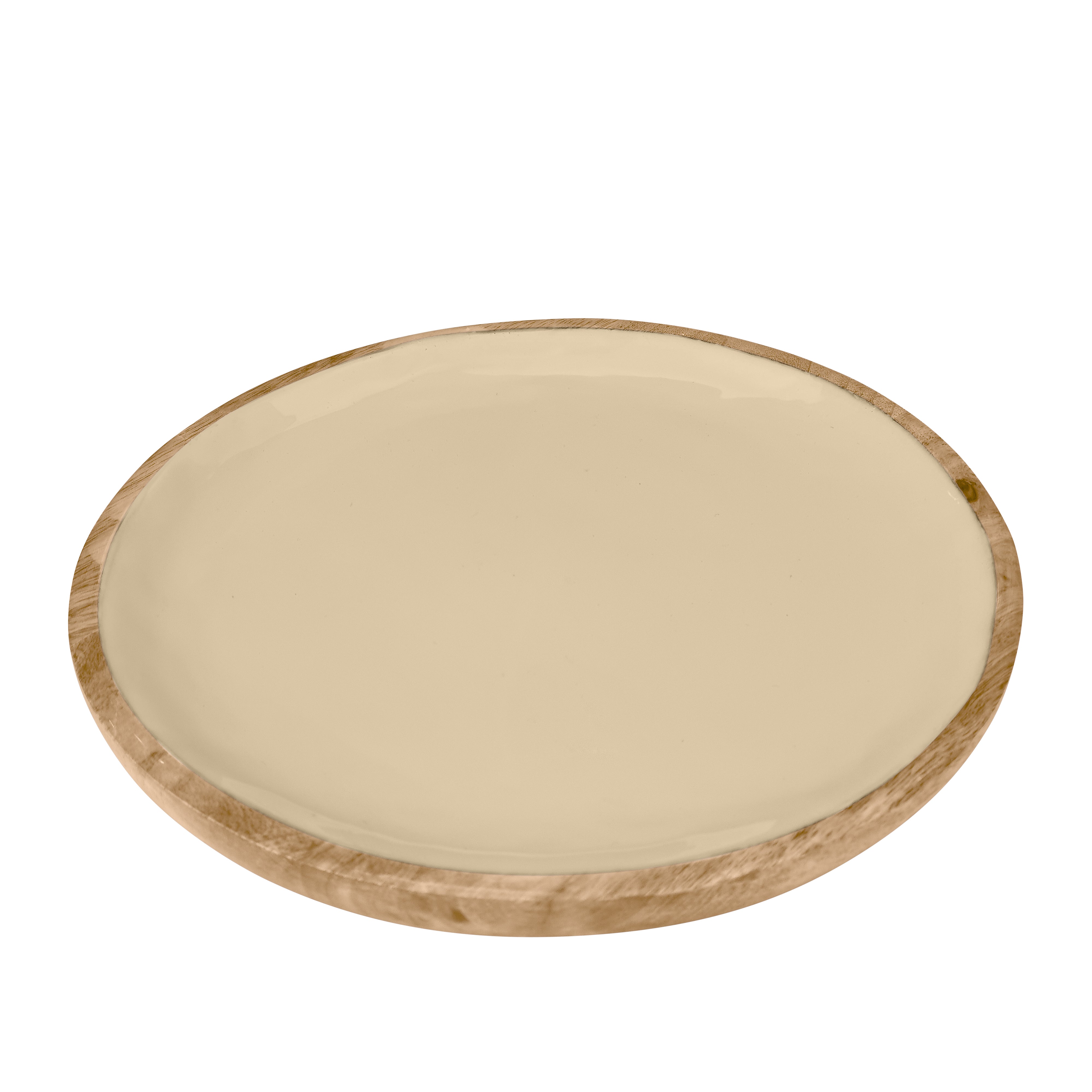 Corinne Round Serving Tray Small 26x26x2cm Light Taupe