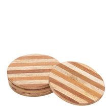 Load image into Gallery viewer, Willow Coaster Set of 4 10x10cm Natural & Brown