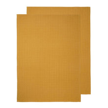 Load image into Gallery viewer, Waffle 2 Pack Tea Towels 50x70cm Mustard