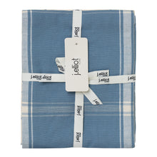 Load image into Gallery viewer, Check 2 Pack Tea Towels 50x70cm Steel Blue &amp; Sand
