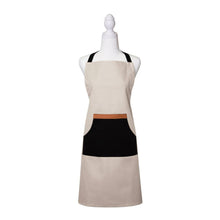 Load image into Gallery viewer, Selby Apron 83x68cm Sandstone &amp; Black
