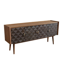 Load image into Gallery viewer, Ansel 4 Door Sideboard 170x40x77cm Black & Natural