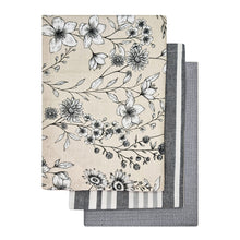 Load image into Gallery viewer, Blossom 3 Pack Tea Towel 50x70cm Cream

